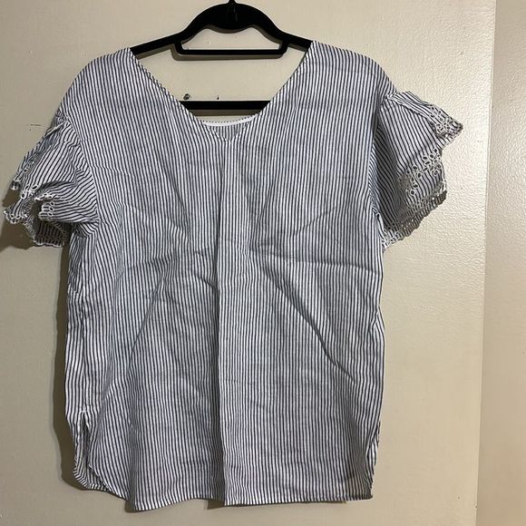 Club monaco linen striped top - Picture 4 of 5